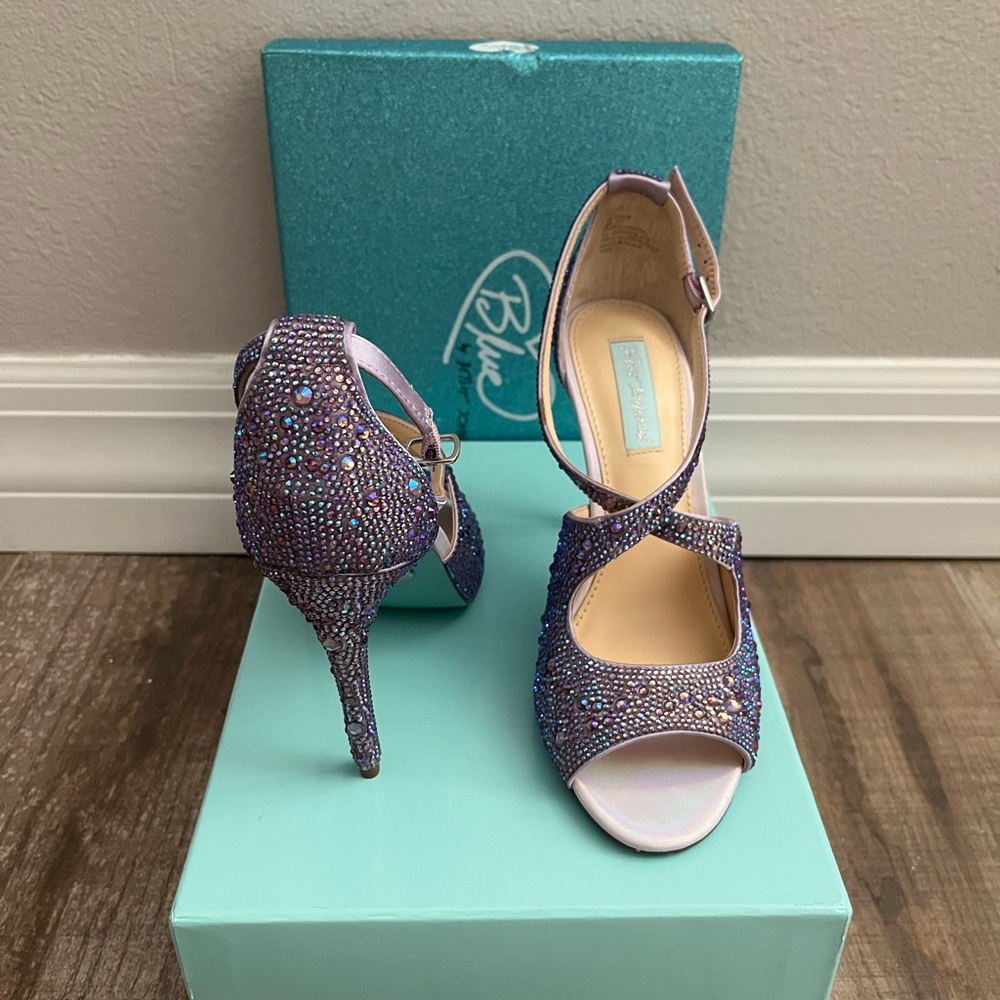 Betsy Johnson Lilac Crystal Brand New Shoes